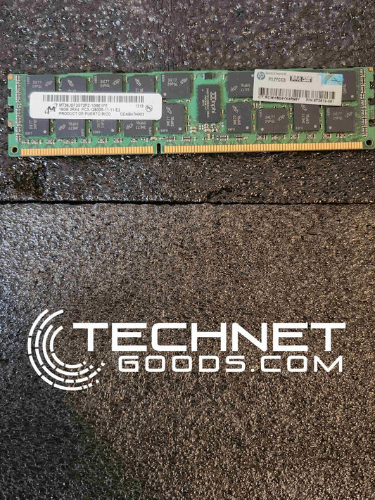 Micron 16GB 2Rx4 DDR3 MT36JSF2G72PZ-1G631FE 1600Mhz ECC - TESTED