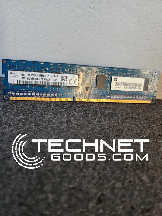 SK Hynix 1x4 1600Mhz DDR3 PC3L-12800U HMT451U6BFR8A-PBN 701525- TESTED